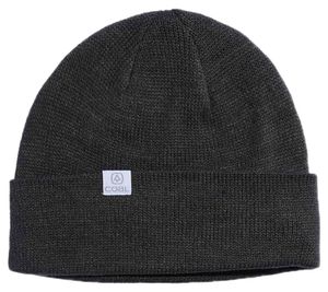 COAL The FLT simple winter hat, cozy knitted beanie with logo patch on the front 257005 gray