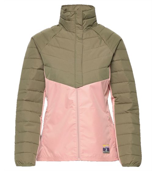 ROXY Ticket to Ride women's quilted jacket, sustainable transitional jacket, rain jacket ERJJK03505 MGD0 green/pink