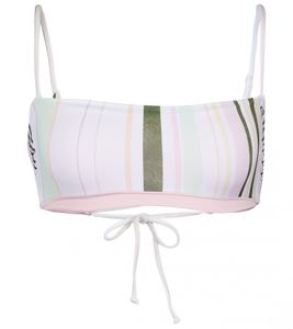 ROXY Sea and Waves Revo women's reversible bandeau bikini top swimwear with striped pattern ERJX304389 WBB5 colorful