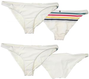 Hurley Quick Dry Pendleton Glacier bas de bikini femme maillot de bain réversible culotte bikini rayé AJ9508 133 Beige