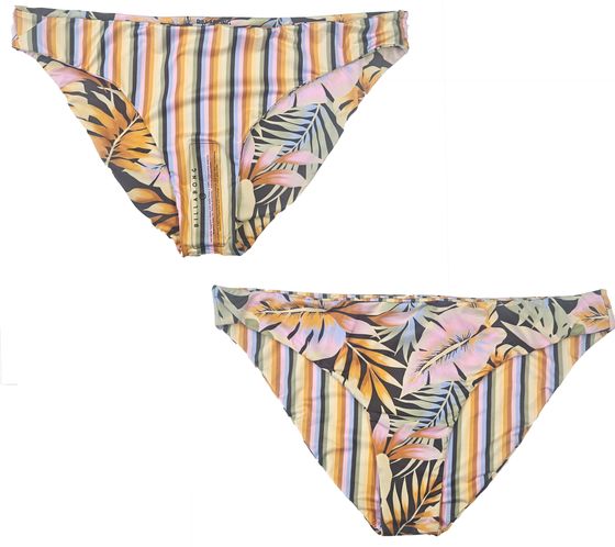 BILLABONG Postcard From Parad bas de bikini femme maillot de bain réversible culotte de bikini à rayures et imprimé fleuri all-over C3SB21BIP2-1220 multicolore