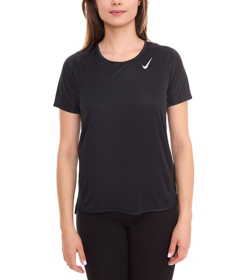 Camiseta NIKE Dri-FIT Race mujer camiseta fitness de manga corta camiseta deportiva aireada DD5927 010 negro