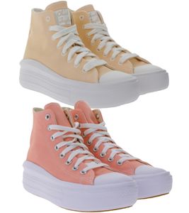 Zapatillas altas de mujer Converse Chuck Taylor All Star Move fabricadas en lona en color albaricoque o rosa