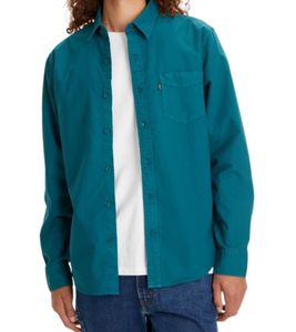 LEVI'S Sunset camisa informal Elegante camisa de manga larga para hombre con bolsillo en el pecho 98676741 azul petróleo