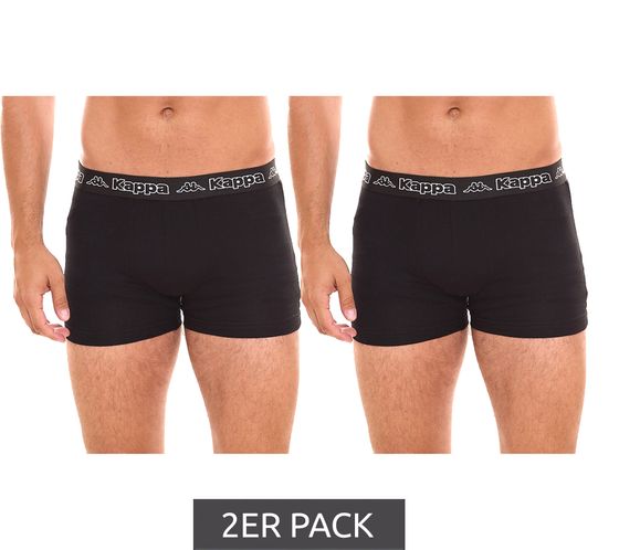 2er Pack Kappa Herren Boxershorts stylische Unterhosen 351K1JW AEB Schwarz/Weiß