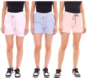 Pantaloncini da donna DELMAO con tasche laterali blu/bianco, rosa/bianco o semplicemente rosa