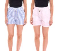 Pantalón corto de mujer DELMAO con bolsillos laterales azul/blanco, rosa/blanco o simplemente rosa
