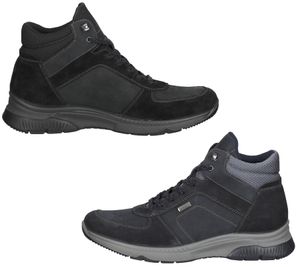 Bama zapatos de hombre de piel auténtica botines resistentes a la intemperie con bama-tex Made in Italy azul oscuro o negro