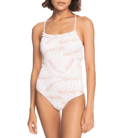 ROXY Palm Tree Dream women's swimsuit with removable padding ERJX103409-CJJ7 white/brown