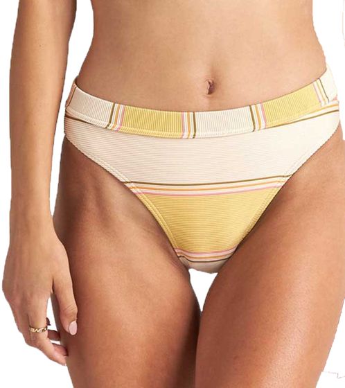 BILLABONG Tanlines Maui Rider women's high waist swimwear striped bikini bottoms bikini panty S3SB63 3653 yellow/beige