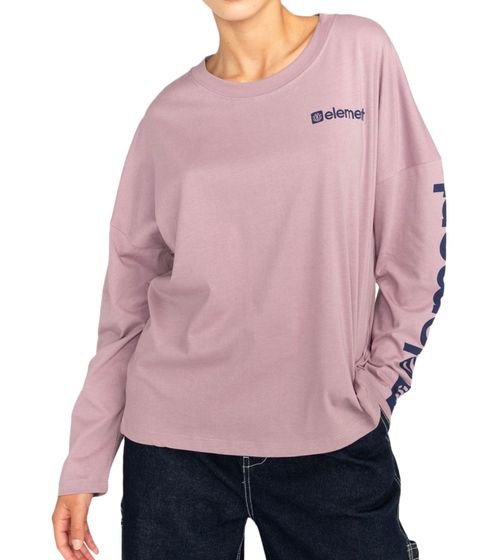 ELEMENT Joint 2.0 maglione da donna girocollo in maglia stile cropped con stampe del brand F3CRA9 ELF2 5013 rosa antico