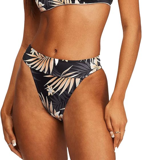 BILLABONG Safari Nights Damen Bademode Bikini-Hose Bikini-Panty mit Palmendruck Z3SB20 3920 Schwarz/Bunt
