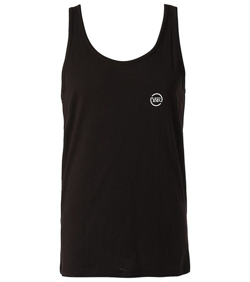 Camiseta de tirantes para hombre YOUNG & RECKLESS Circle Up con gran logo estampado en la espalda camiseta musculosa MTS2523BLK-200 negro