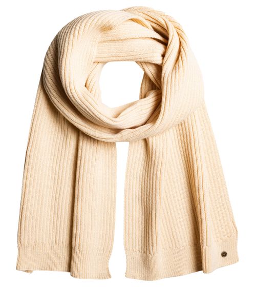 ROXY Patchouli Cake women's knitted scarf with branded appliqué winter scarf ERJAA04067 TEH0 beige