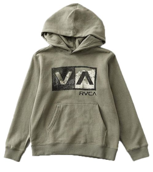 RVCA Balance Box boys' cotton hoodie hooded sweater with front print Z2HORA RV1 0806 green