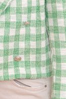 Aniston CASUALS ladies sporty elegant short blazer with decorative buttons green/colourful or green/white