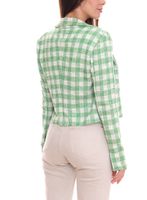 Aniston CASUALS ladies sporty elegant short blazer with decorative buttons green/colourful or green/white