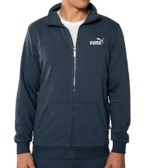 PUMA Men Ess 2 Col Track Jacket chaqueta deportiva sostenible para hombre chaqueta de entrenamiento de algodón 679632 16 azul oscuro