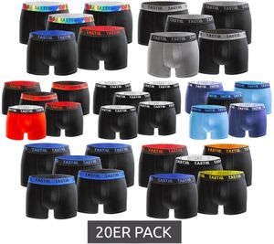 Pack de 20 calzoncillos boxer para hombre TASTIQ en caja de regalo calzoncillos de algodón SPARPACK TAS/1/BCX5/UNI colorido