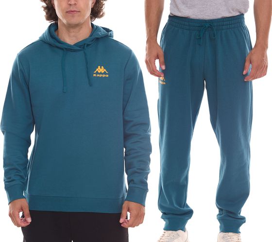 Kappa Dragonfly Sweat à capuche ou pantalon de jogging pour homme Survêtement d'entraînement tendance bleu pétrole