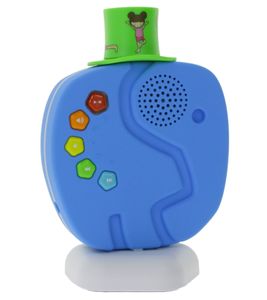 TechniSat Technifant Audioplayer Bluetooth-Lautsprecher für Kinder inkl. Nachtlicht mit MP3 bespielbarem Hütchen und leistungsstarkem Akku Blau