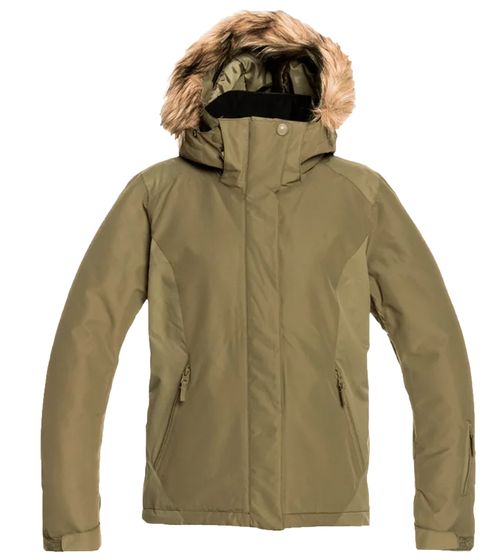 ROXY Jet Ski Damen Schnee-Jacke isolierte Winter-Jacke mit Dry-und WarmFlight ERJTJ03320 GPZ0 Khaki-Grün