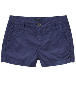 Pantalón corto de mujer Pepe Jeans Balboa look chino con bolsillos laterales PL800695 azul