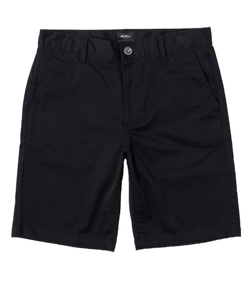 RVCA Union Weekend Stretch Men's Cotton Shorts Elastic Chino Shorts Short Pants H1WKRZ RVP8 Black