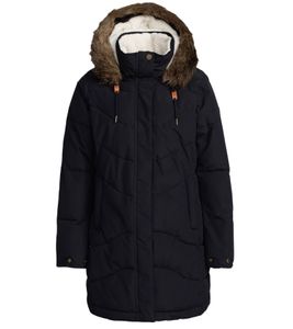 ROXY Ellie women's hooded jacket with removable faux fur collar winter jacket ERJJK03496 KVJ0 black