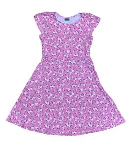 KIDSWORLD Mädchen Sommer-Kleid mit Allover Blumen-Print Rundhals-Kleid 52543308 Rosa