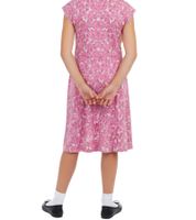 KIDSWORLD girls' summer dress with all-over floral print, round neck dress 52543308 pink KIDSWORLD girls' summer dress with all-over floral print, round neck dress 52543308 pink