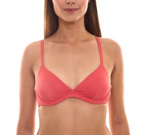 Tamaris ANAPA AOP Bikini Top mit verstellbaren Trägern Bikini-Oberteil für Damen 95342207 Korallen-Rot