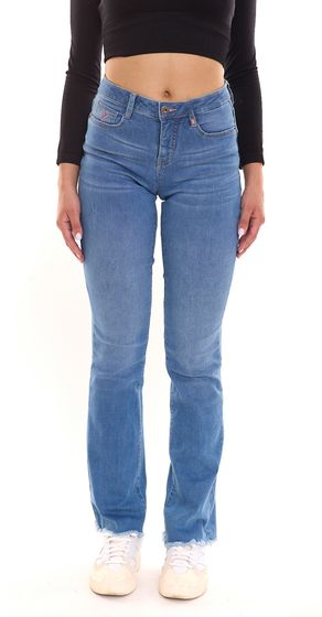 ALIFE AND KICKIN NualaAK pantaloni jeans a vita media da donna in cotone pantaloni bootcut 81332265 blu