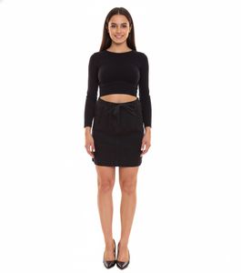 Arizona Damen Denim-Rock Mini-Rock Jeans-Rock aus Baumwolle mit Taschen 82817269 Schwarz