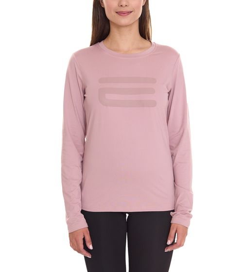 Maglia sportiva da donna OXIDE manica lunga sottile con stampa frontale attrezzatura sportiva 7450181 rosa