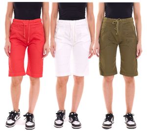 PLEASE women's fabric shorts short trousers with tie Bermuda summer trousers red, white or khaki