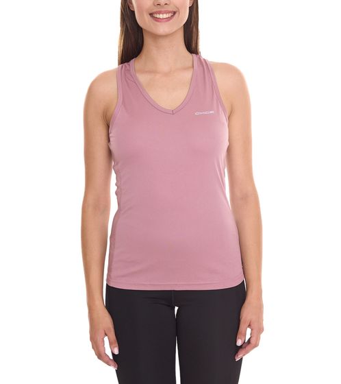 OXIDE Damen Sport-Top Sommer-Top mit Logo auf der Brust Tank-Top Sport-Ausrüstung 7456021 Altrosa