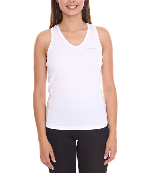 OXIDE Damen Sport-Top Sommer-Top mit Logo auf der Brust Tank-Top Sport-Ausrüstung 7456021 Weiß