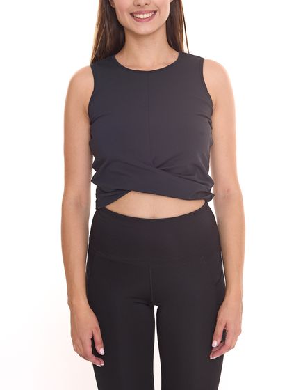 OXIDE Top deportivo de mujer crop top top de verano camiseta sin mangas equipamiento deportivo 7451183 negro