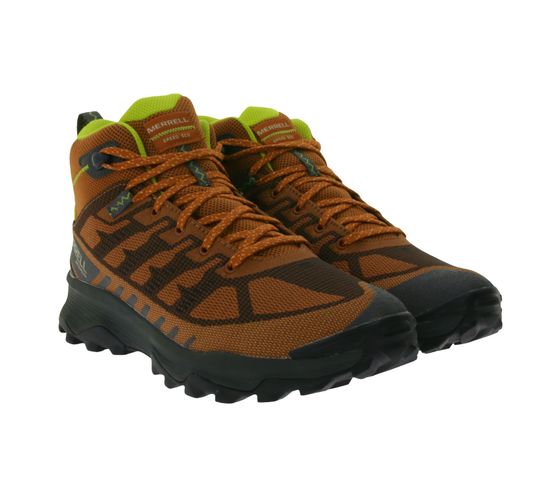 Scarpe outdoor da uomo Merrell SPEED ECO MID, scarpe da trekking sostenibili con plantare in EVA, arancione/colorato