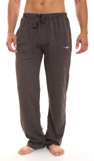 Pantaloni pigiama da uomo HARVEY MILLER POLO CLUB, pantaloni di cotone, pantaloni da notte sottili con tasche, loungewear HRM4497 189 grigio