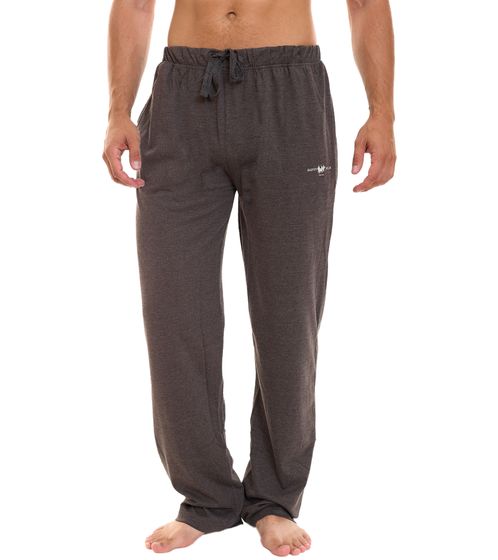 Pantaloni pigiama da uomo HARVEY MILLER POLO CLUB, pantaloni di cotone, pantaloni da notte sottili con tasche, loungewear HRM4497 189 grigio