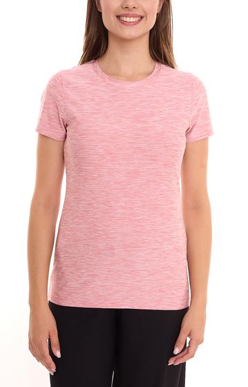 OXIDE XCO Running maglietta da corsa da donna, maglietta fitness con X-Cool in look screziato, maglietta funzionale, maglietta sportiva 7450081 rosa salmone