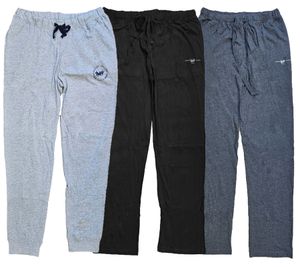 HARVEY MILLER POLO CLUB Herren Pyjamahose Baumwoll-Hose dünne Schlaf-Hose mit Taschen Loungewear Schlafanzug Dunkelgrau, Schwarz oder Hellgrau