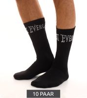 10 Paar EVERLAST Herren Sport-Socken mit Baumwollanteil Damen Socken lange Strümpfe OEKO-TEX Standard EVL1TENX Weiß oder Schwarz 10 Paar EVERLAST Herren Sport-Socken mit Baumwollanteil Damen Socken lange Strümpfe OEKO-TEX Standard EVL1TENX Weiß oder Schwarz