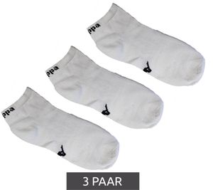 3 Paar Kappa Sport-Socken Sneaker-Socken Baumwoll-Strümpfe mit Logo 704275 001 Weiß