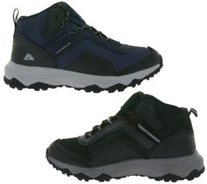 OZARK TRAIL Camp Damen und Herren wasserabweisende Leder-Schuhe Wander-Schuhe Trekking-Schuhe Outdoor-Schuhe Schwarz oder Blau/Schwarz