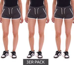 Pack de 3 shorts deportivos de mujer OCEAN SPORTSWEAR con bolsillos laterales 99736902 gris oscuro