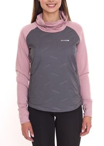 Maglione fitness da donna OXIDE XCO, maglione sportivo da jogging, maglione a maniche lunghe con colletto rialzato 7411180 rosa/grigio