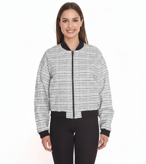 Tamaris Atlantis women's bomber jacket patterned long-sleeved jacket 61941649 white/black